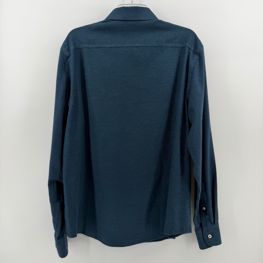 UNTUCKit Button Down Mens Large Veneto Teal Wrinkle Free Regular Fit 40250 - Picture 3 of 8